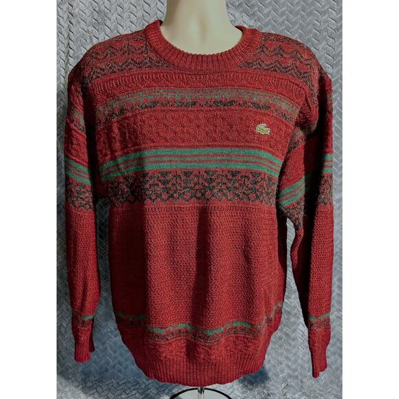 Vintage Lacoste Wool/Alpaca Pullover Sweater Made in France  Size 4 (M) Preppy - Picture 1 of 6
